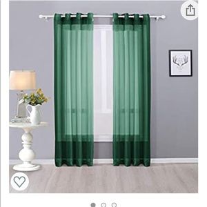 ‼️LAST CHANCE‼️ Sheer hunter green curtains